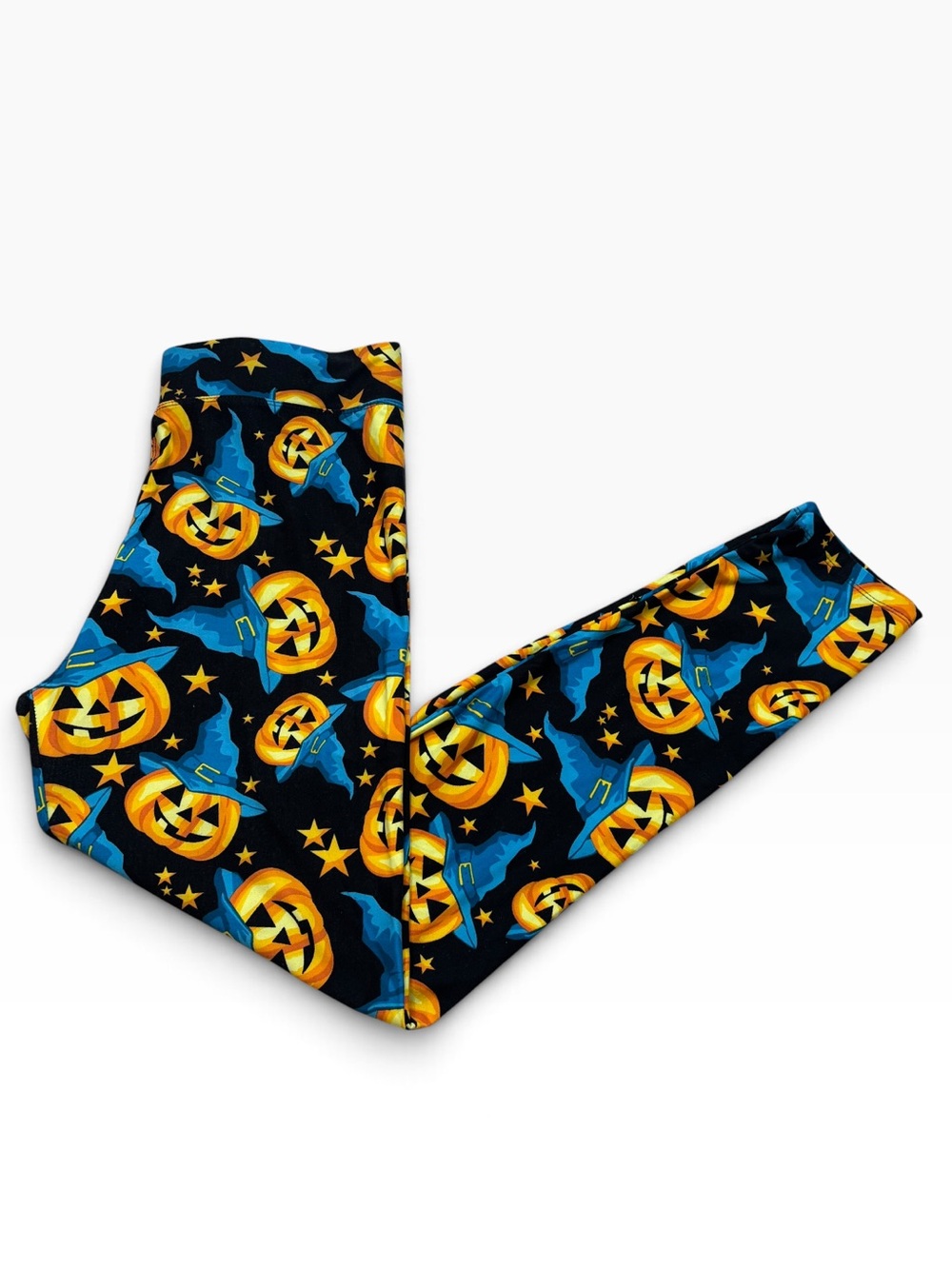 Ladies Runway Ready Brand Witch Hat Pumpkin Leggings Size Large